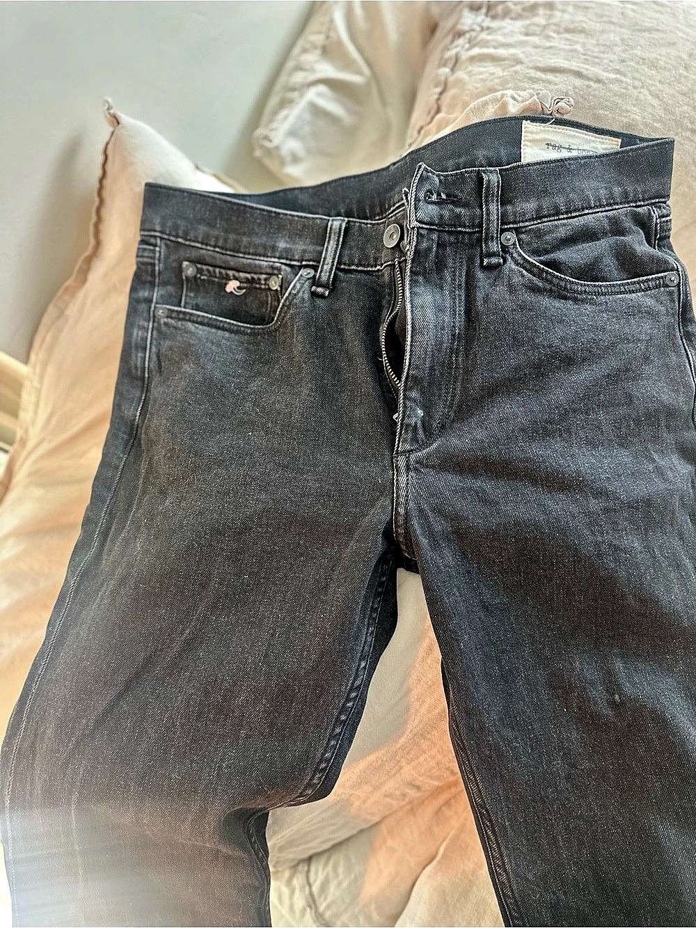 rag & bone Fit 2 Slim Jeans in Black Waist 31W 32L